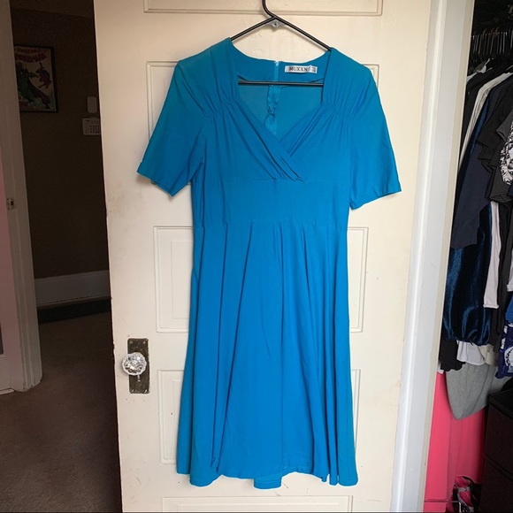 Muxxn Dresses & Skirts - Pinup Dress Sky Blue Rockabilly MUXXN Stretch XL